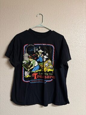 Threadless Black 'Let's Dig for Treasure' Graphic Tee